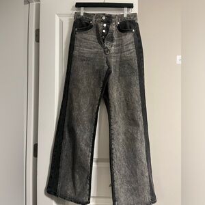 VERONICA BEARD - Taylor Two-Tone Wide-Leg Jean - Size 27